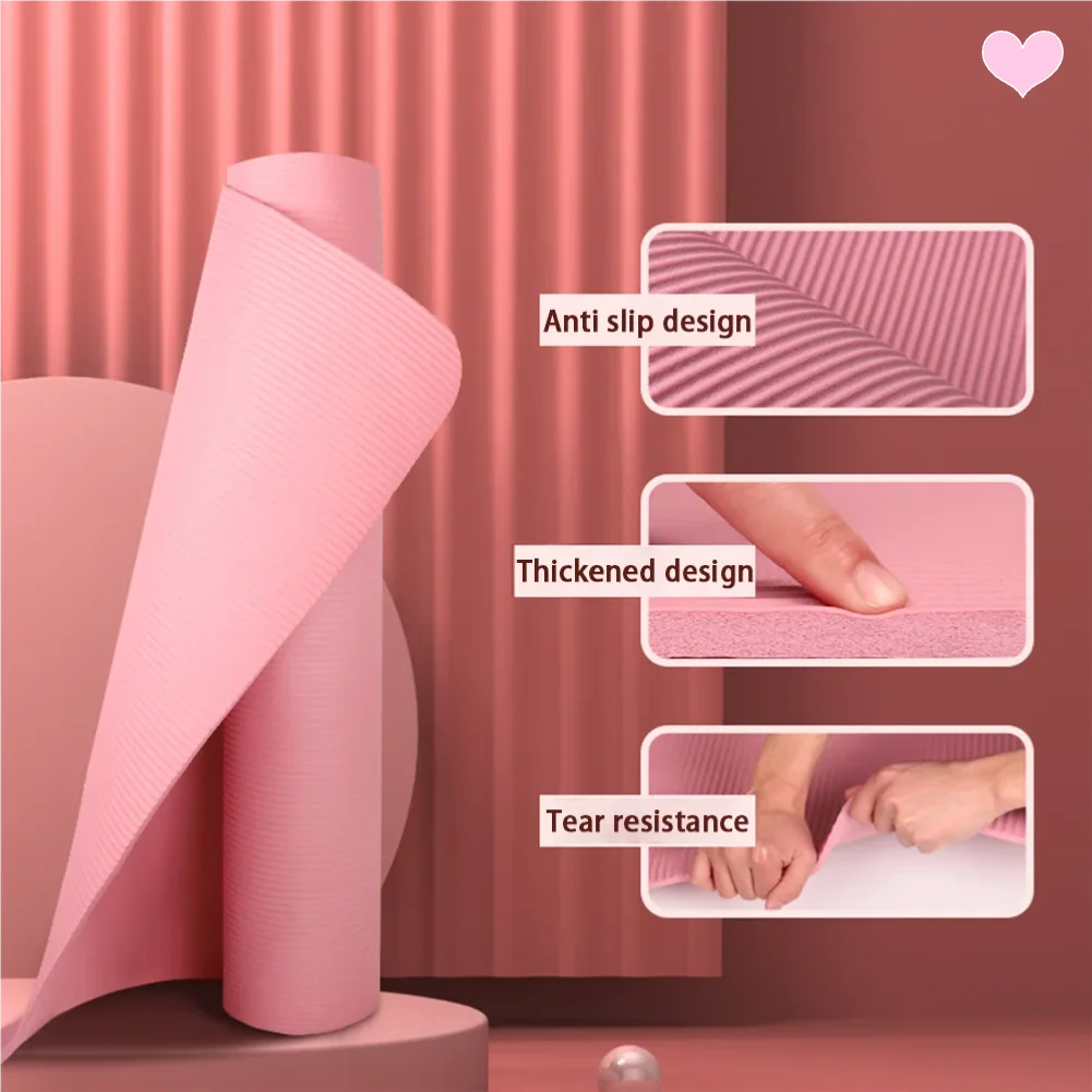 8mm NBR yoga mat anti slip thickened