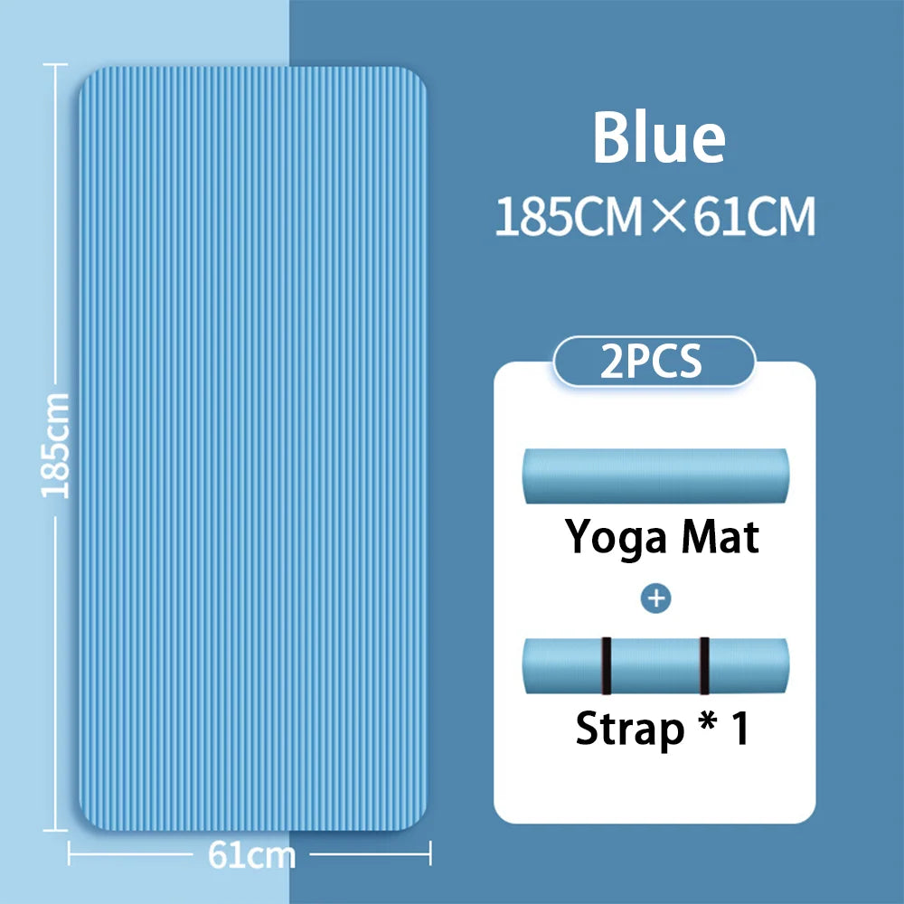 8mm NBR yoga mat anti slip thickened